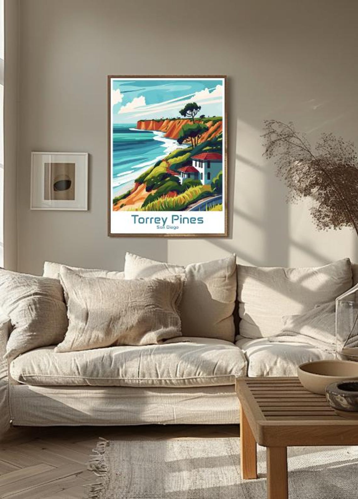 Torrey Pines San Diego Coastal Cliffs Ocean View Travel Poster - Image 3