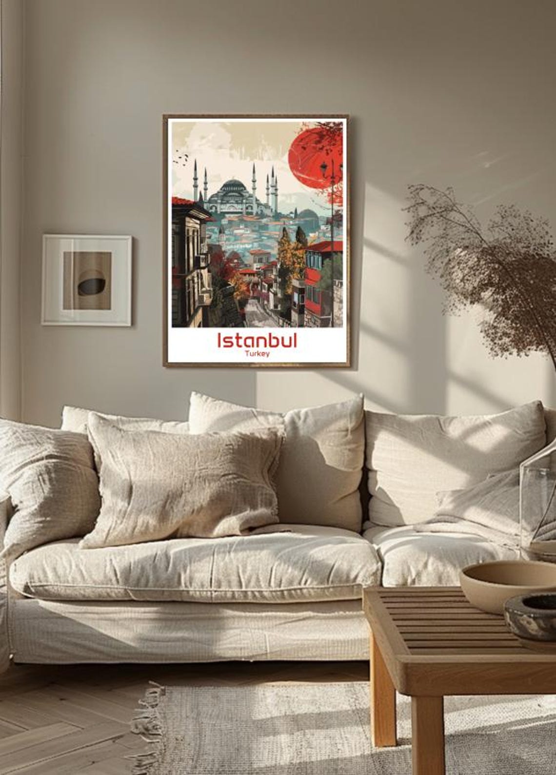 Istanbul Turkey Blue Mosque And Old Town Street At Sunset Poster - Image 3