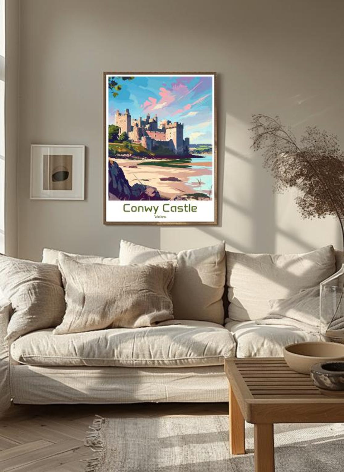 Conwy Castle Wales Medieval Fortress Waterfront Vintage Travel Poster - Image 3