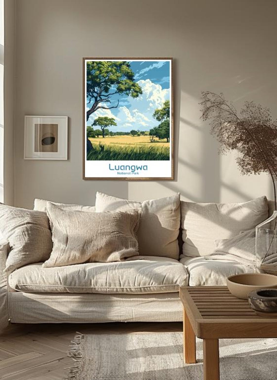 Luangwa National Park Travel Postervintage African Wildlife Wall Art Zambia Landscape Print Scenic Nature Decor Safari Travel Gift For Home - Image 3