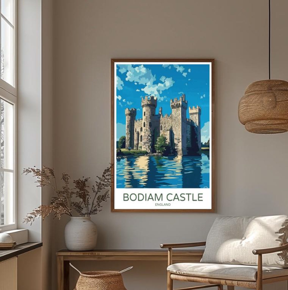 Bodiam Castle England Medieval Moated Castle Reflection Poster - Image 4