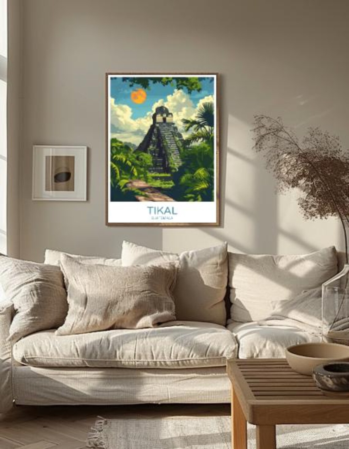 Guatemala Tikal Travel Poster Ancient Ruins Wall Art Of The Majestic Mayan City In The Jungle Nature Decor Adventure Print - Image 2