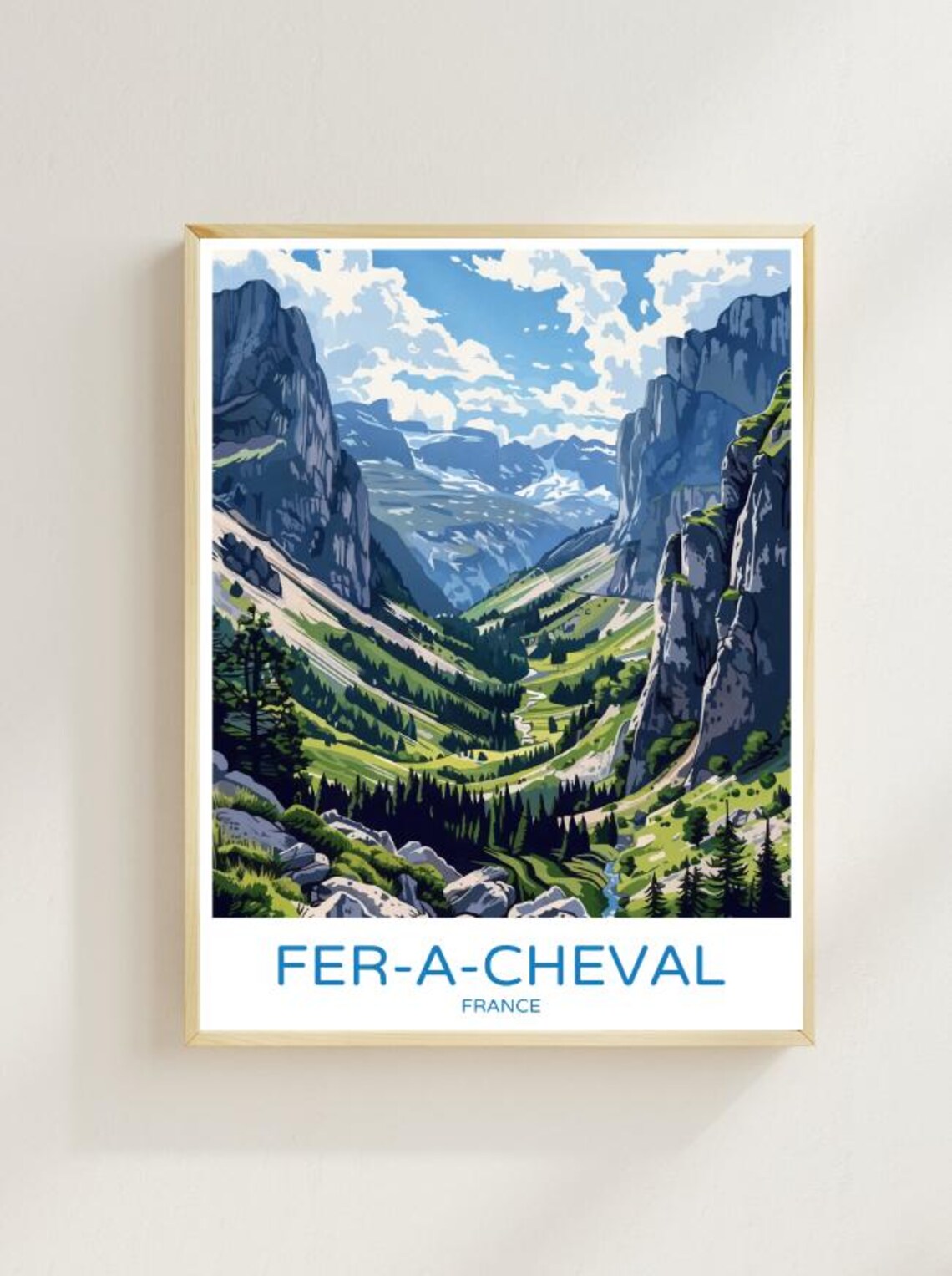 Le Cirque Du Fer Cheval Travel Postermajestic Mountain Wall Art French Alps Landscape Print Nature Decor France Travel Gift