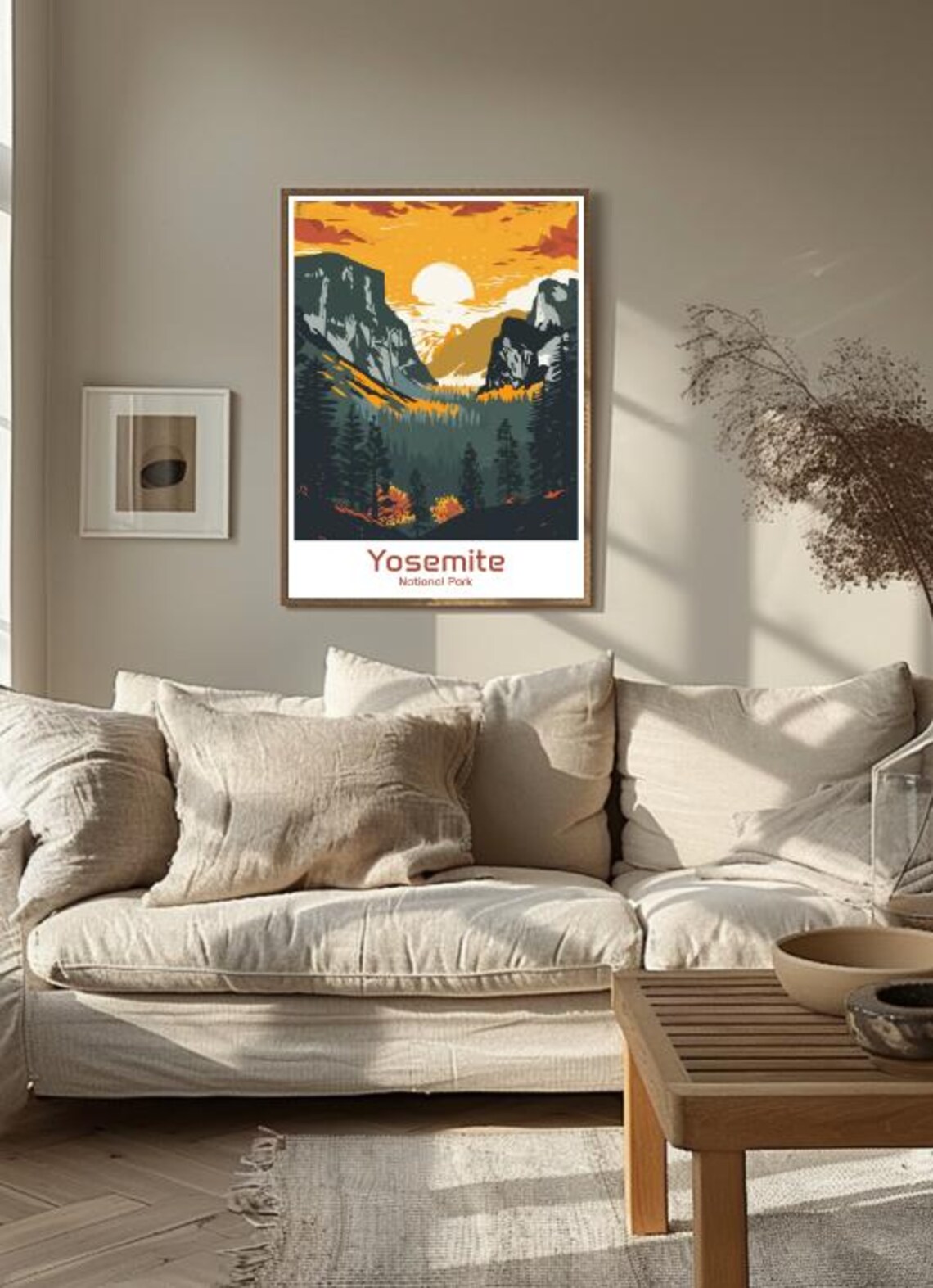 Yosemite National Park Golden Valley Sunset California Poster - Image 3