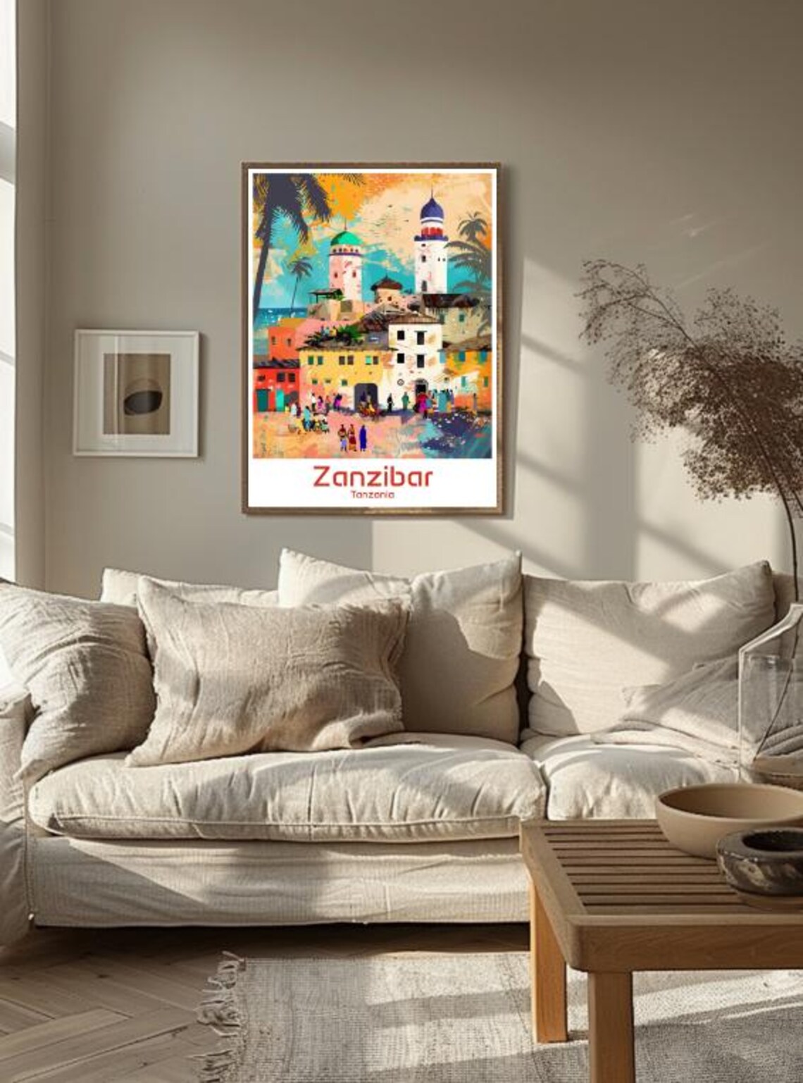 Zanzibar Tanzania Colorful Stone Town Harbor Mosques Travel Poster - Image 3