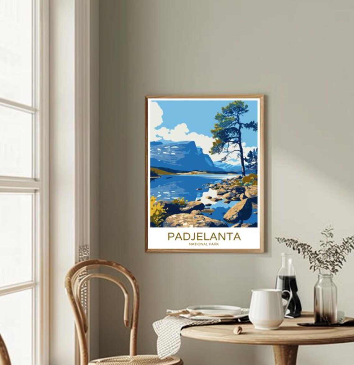 Padjelanta National Park Lake Pine Colorful Sweden Travel Poster - Image 2