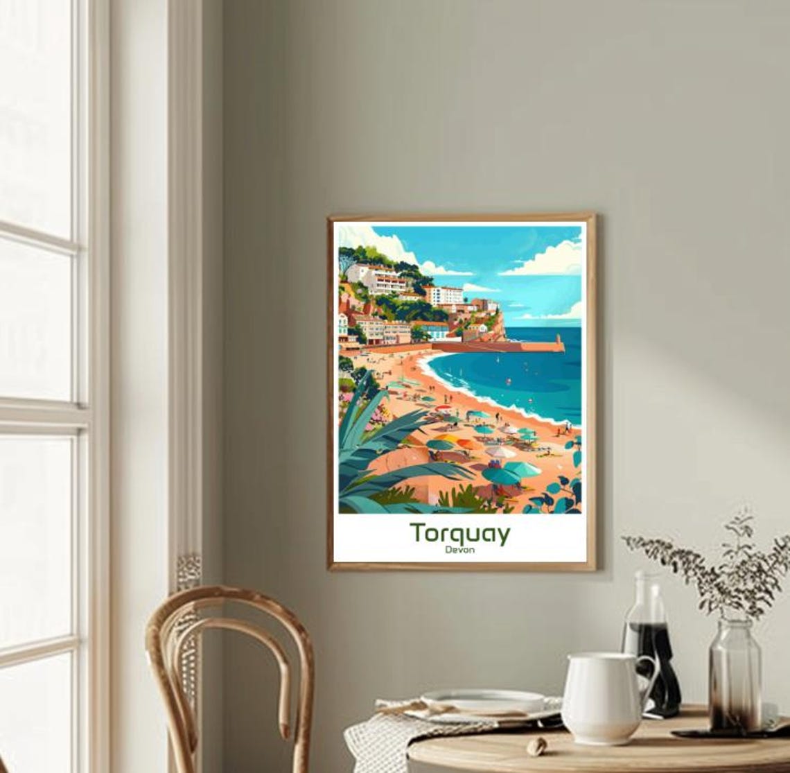 Torquay Devon England Seaside Beach Summer Holiday Travel Poster - Image 2