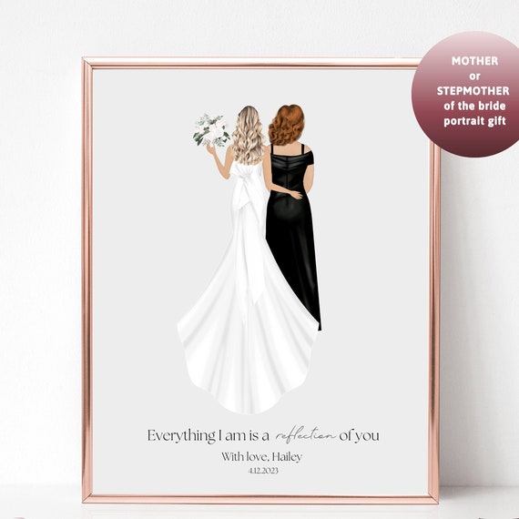 Bride And Mother Of The Bride Black Dress Reflection Quote Poster