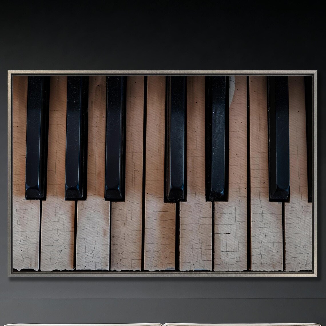 Vintage Piano Keys Print, Classical Music Wall Art