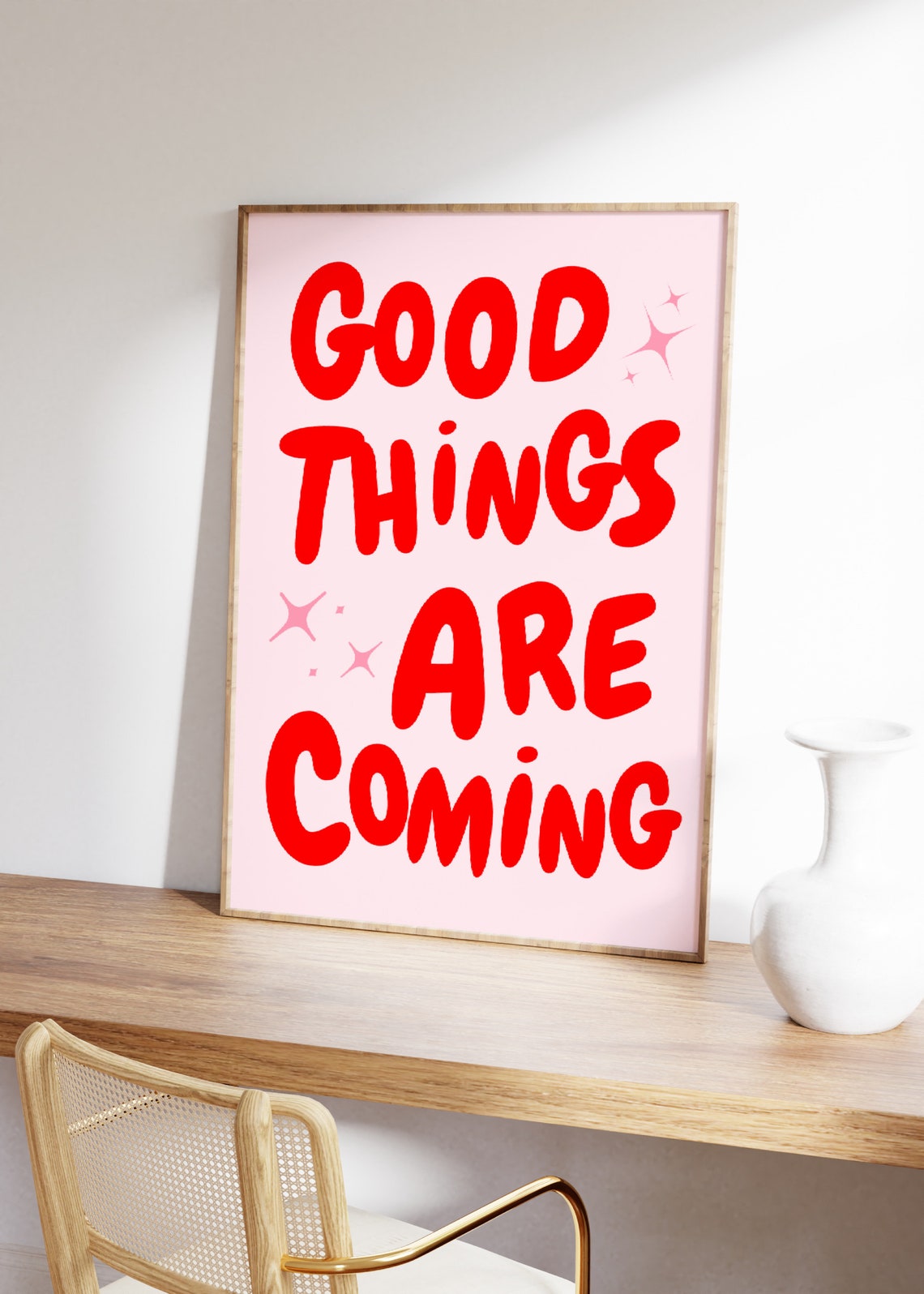 Good Things Are Coming Affirmation Poster Manifestation Poster Retro Print Affirmation Wall Art Motivational Print - Image 2