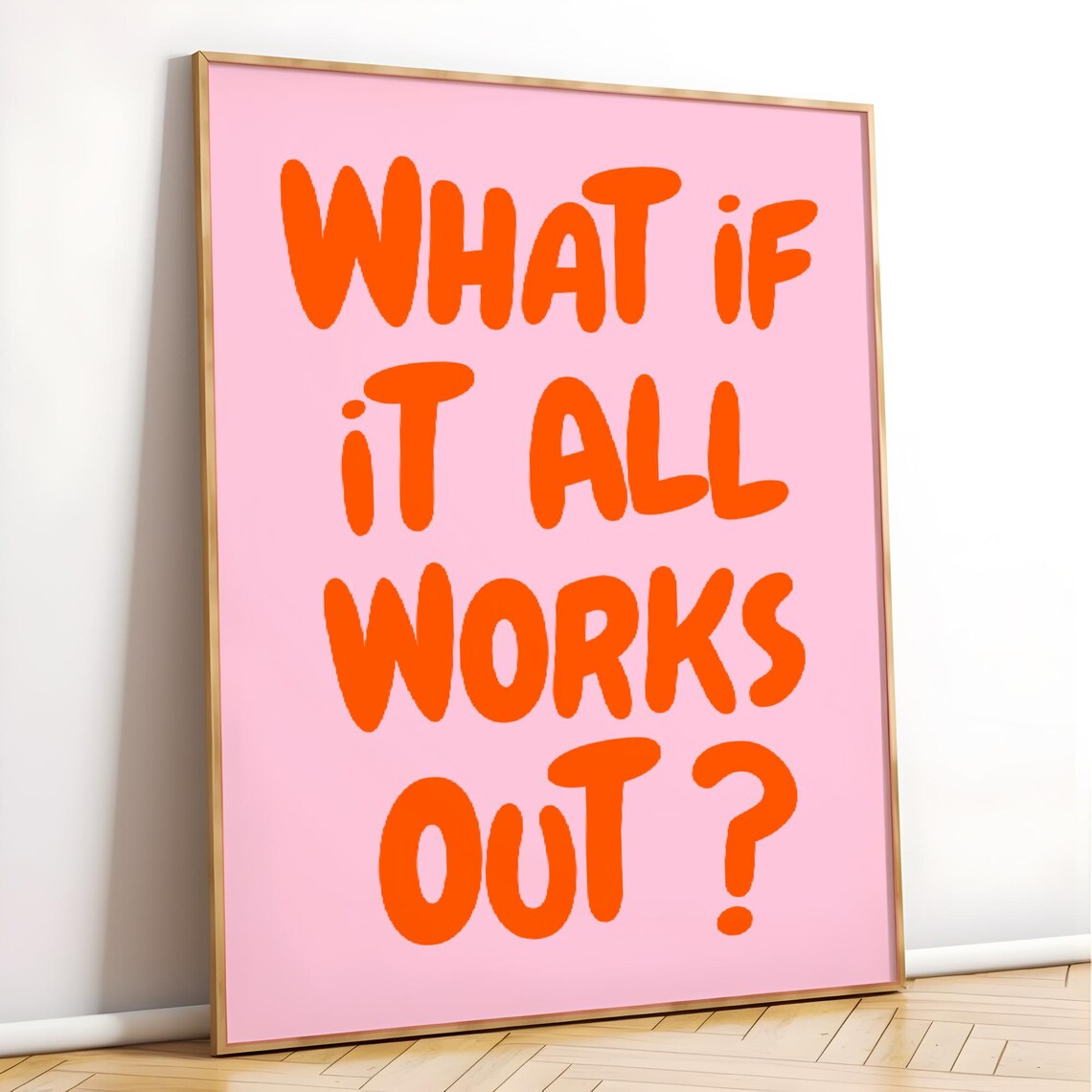 What If It All Works Out Retro Typography Poster - Image 3