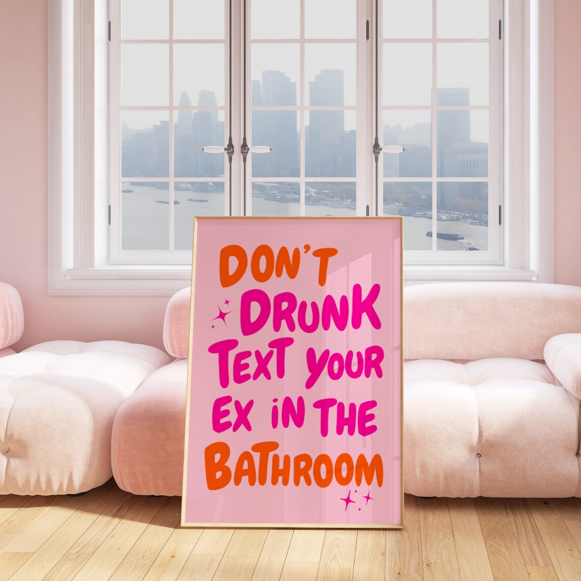 Don't Drunk Text Your Ex Quote Print, Funny Bathroom Art - Image 3