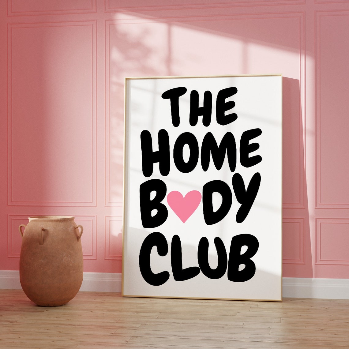 The Homebody Club Print Neutral Retro Print Trendy Quote Print Black Preppy Prints The Homebody Club Poster Motivation Art