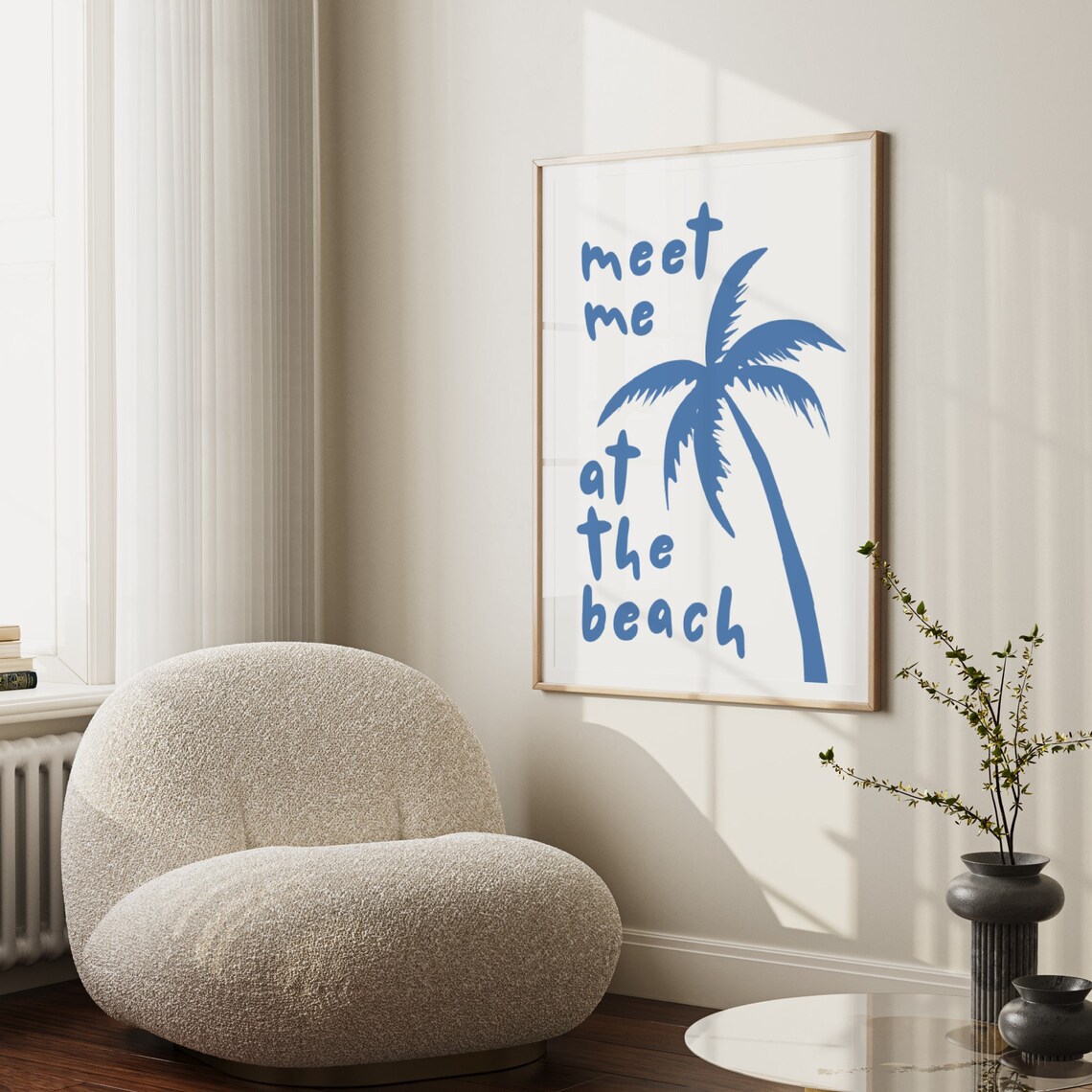 Meet Me At The Beach Typography Art Print - Image 4
