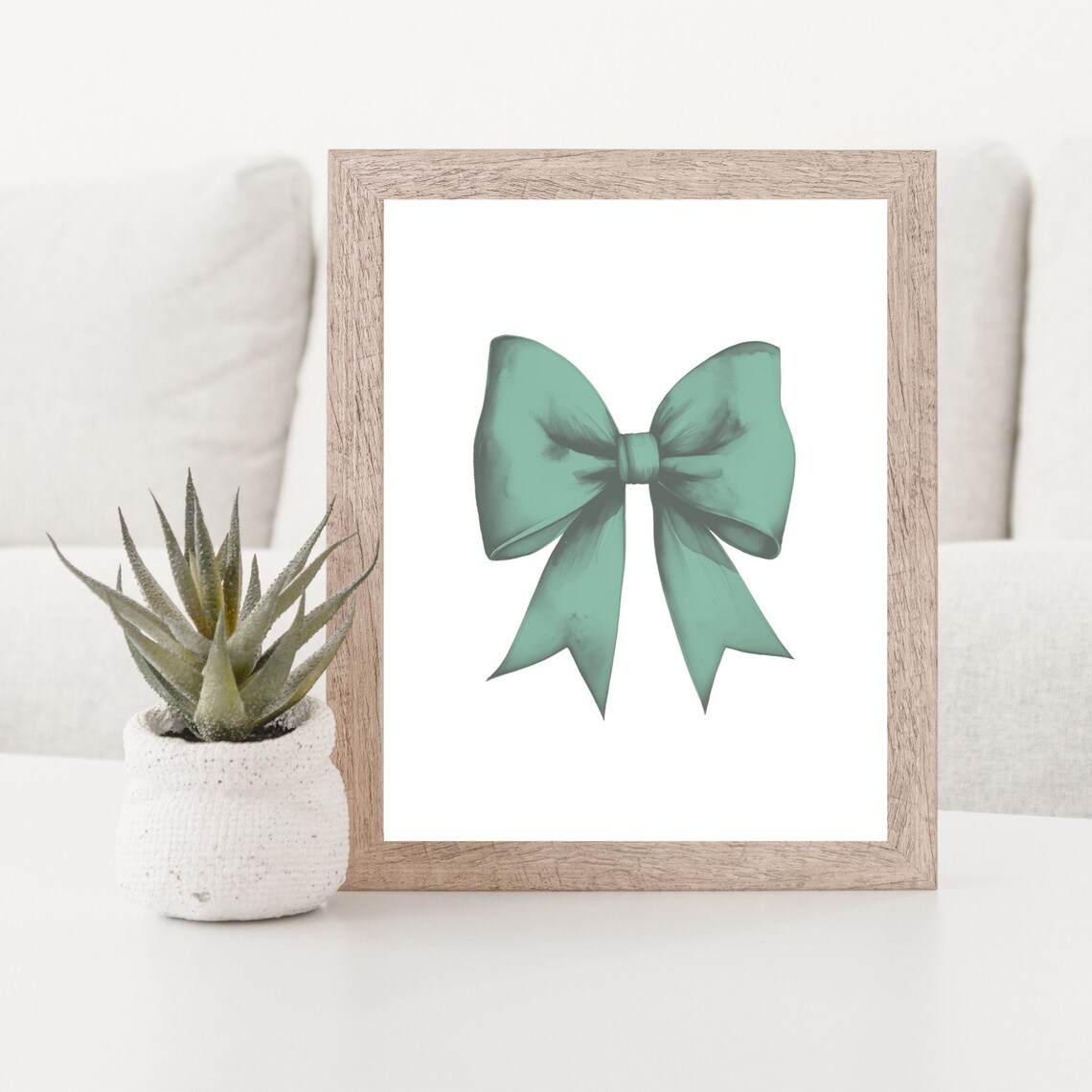 Green Bow Print, Preppy Aesthetic Art Print - Image 2