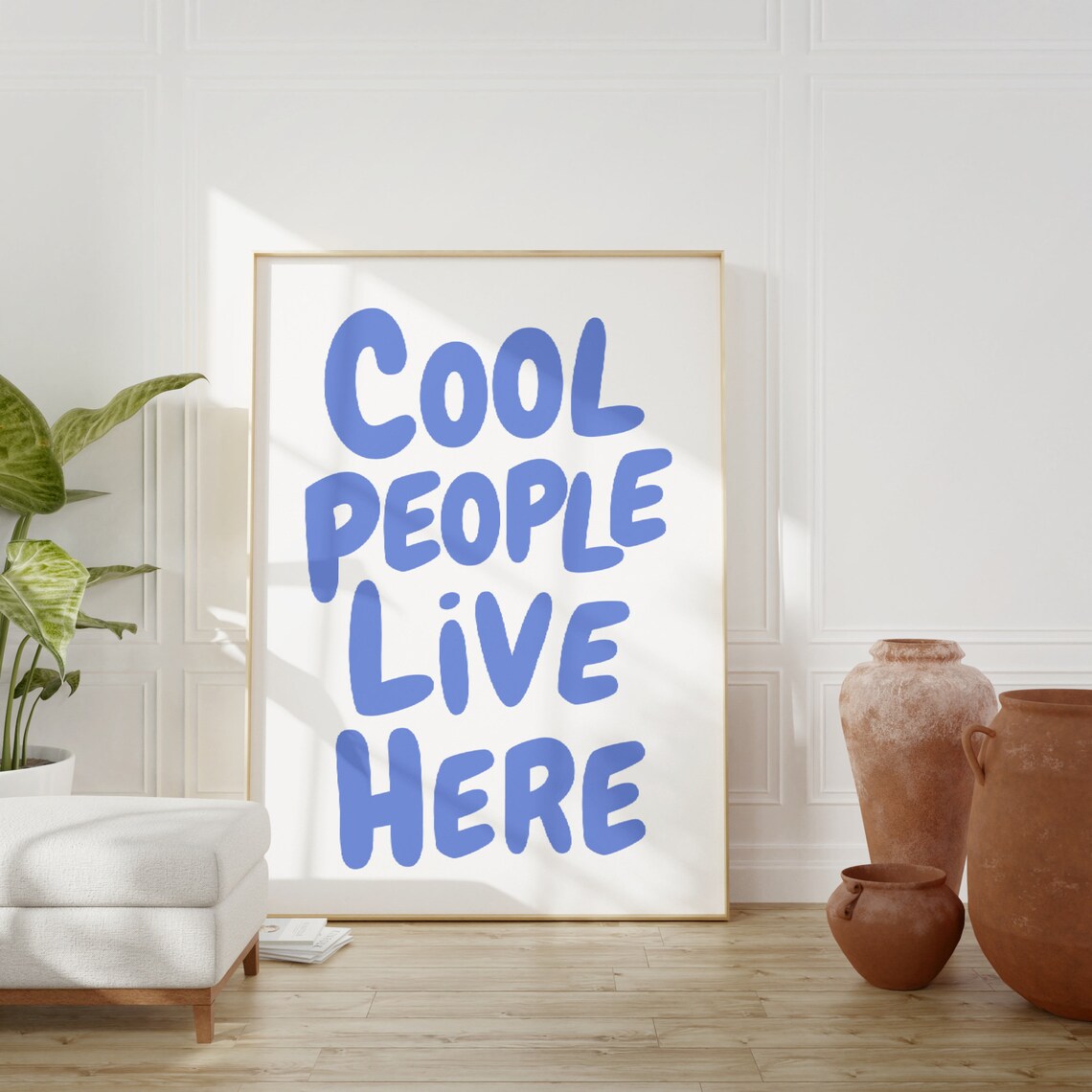 Cool People Live Here Quote Poster, Vintage 70s - Image 2