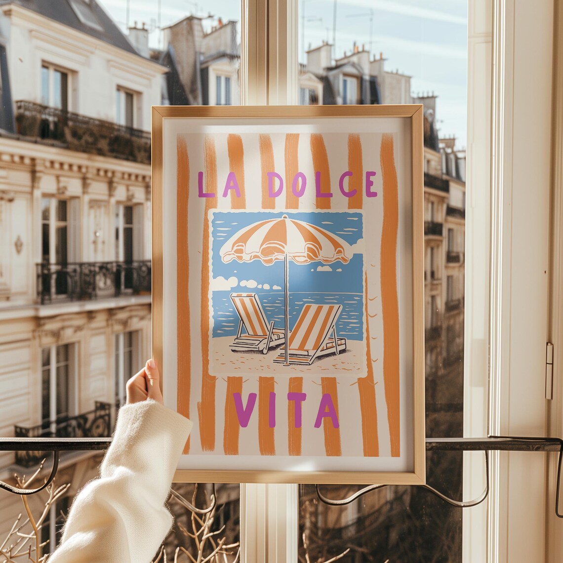 La Dolce Vita Italian Beach Club Retro Summer Travel Art Poster - Image 4