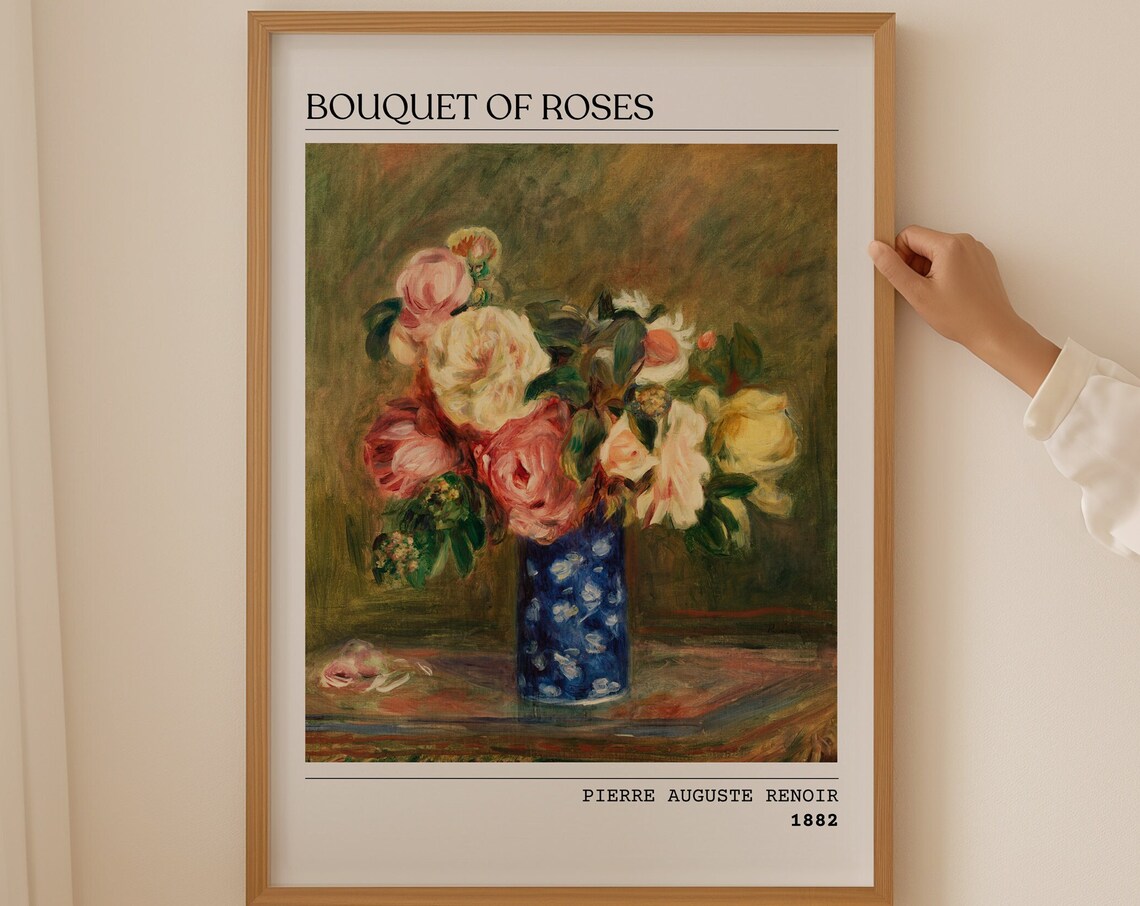 Pierre Auguste Renoir Bouquet of Roses 1882 Floral Art Poster