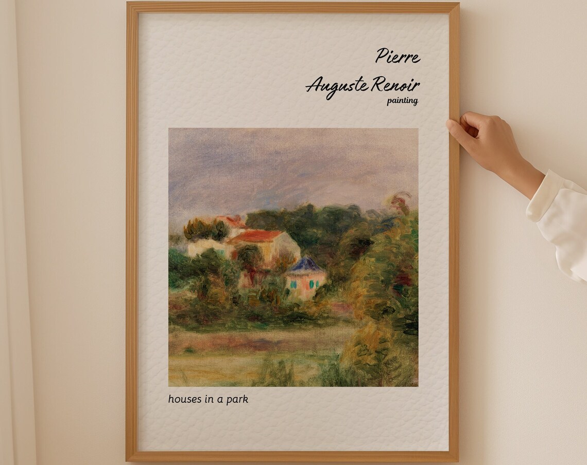 Renoir Houses in a Park Impressionist Countryside Painting Poster