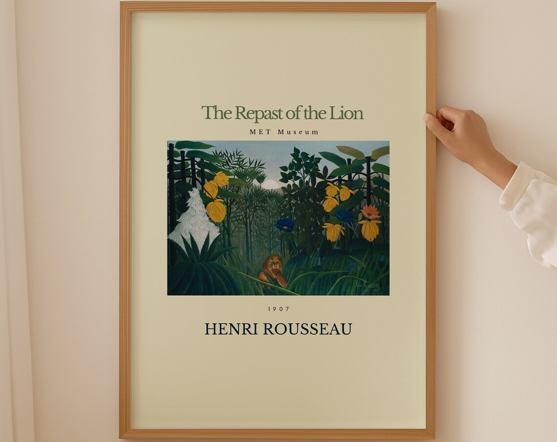 Henri Rousseau The Repast of the Lion 1907 Jungle Art Poster