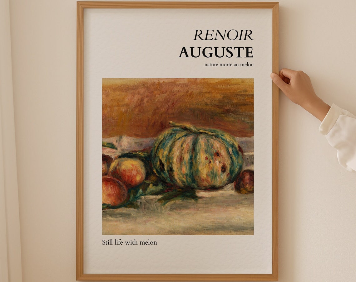 Auguste Renoir Still Life With Melon Impressionist Fruit Poster