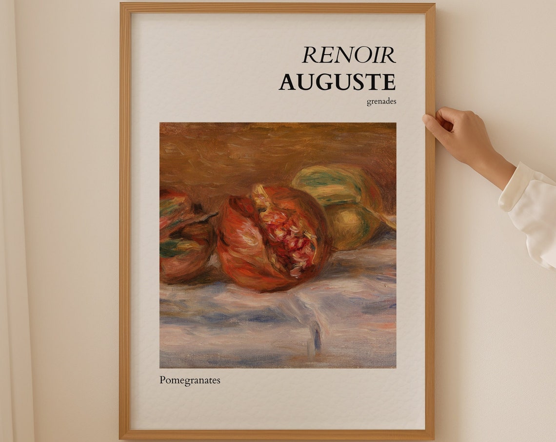 Auguste Renoir Pomegranates Impressionist Still Life Fruit Poster