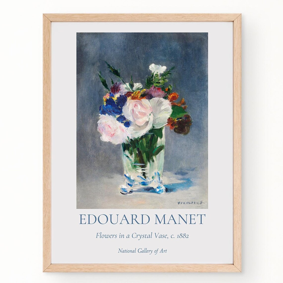 Manet Flowers in a Crystal Vase 1882 Bouquet Still Life Art Poster