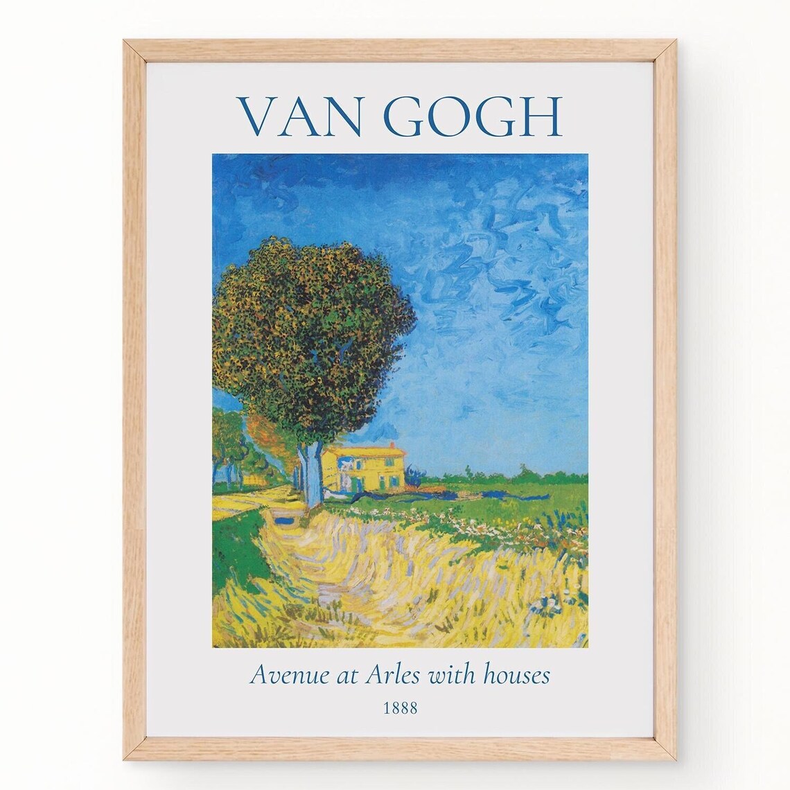 Van Gogh Art Print Avenue At Arles With Houses Van Gogh Exhibition Poster Van Gogh Painting Trees Landscape Painting Museum Poster
