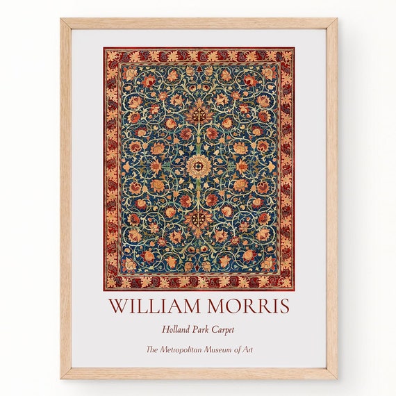 William Morris Print William Morris Poster Morris Exhibition Print Holland Park Carpet Print Carpet Art Print Art Nouveau