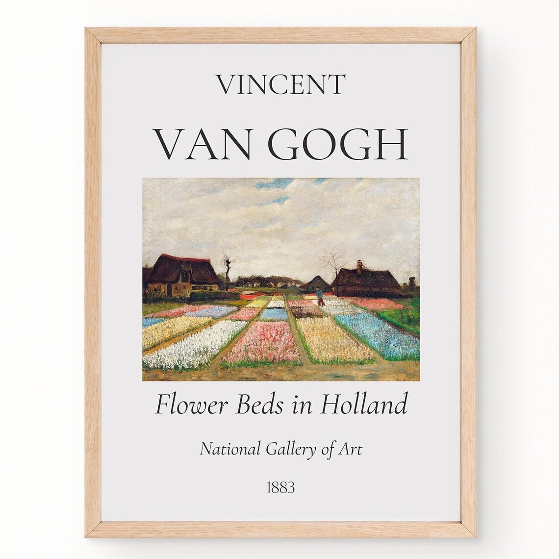 Van Gogh Flower Beds in Holland 1883 Dutch Bulb Fields Art Poster