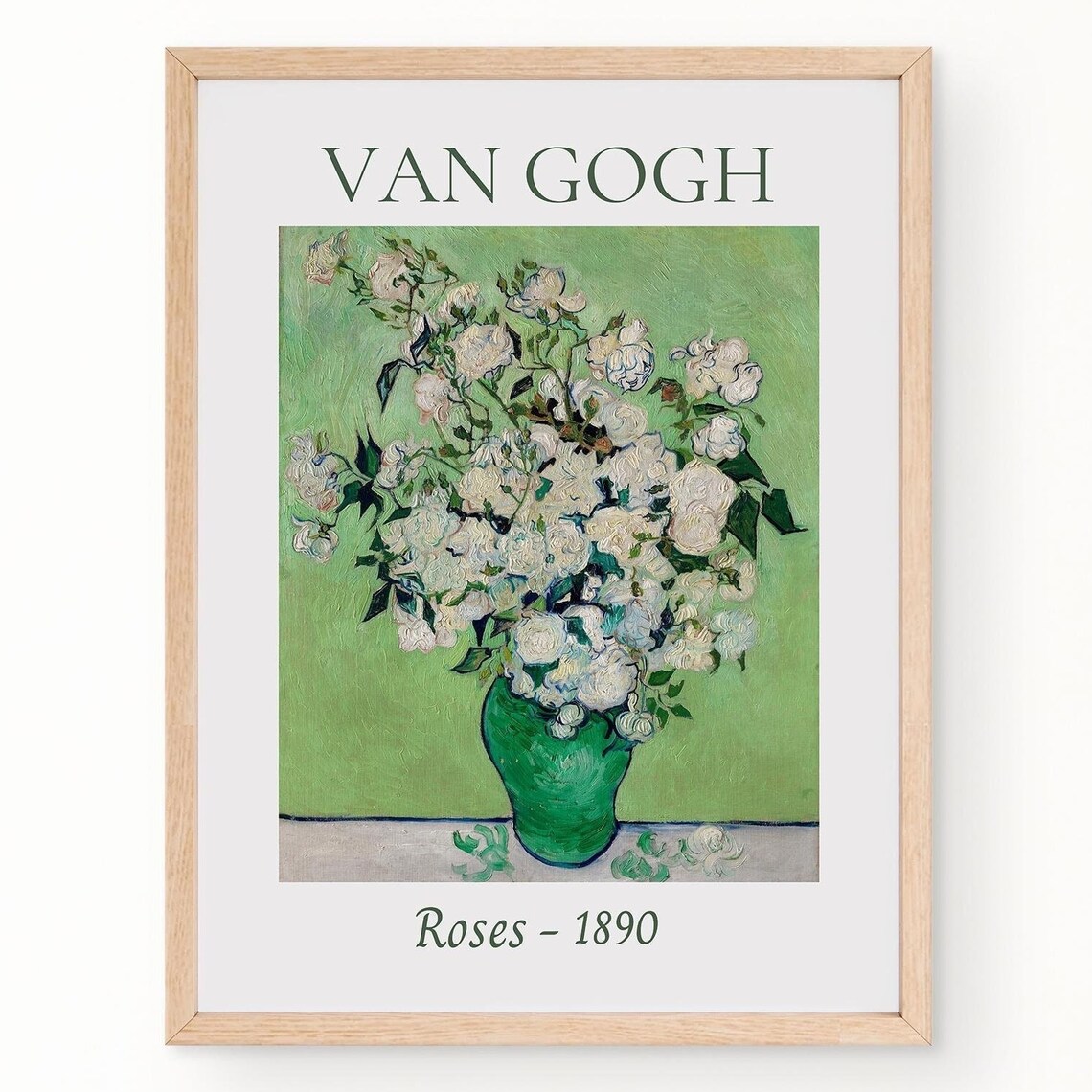 Van Gogh Roses Vintage Botanical Art Print