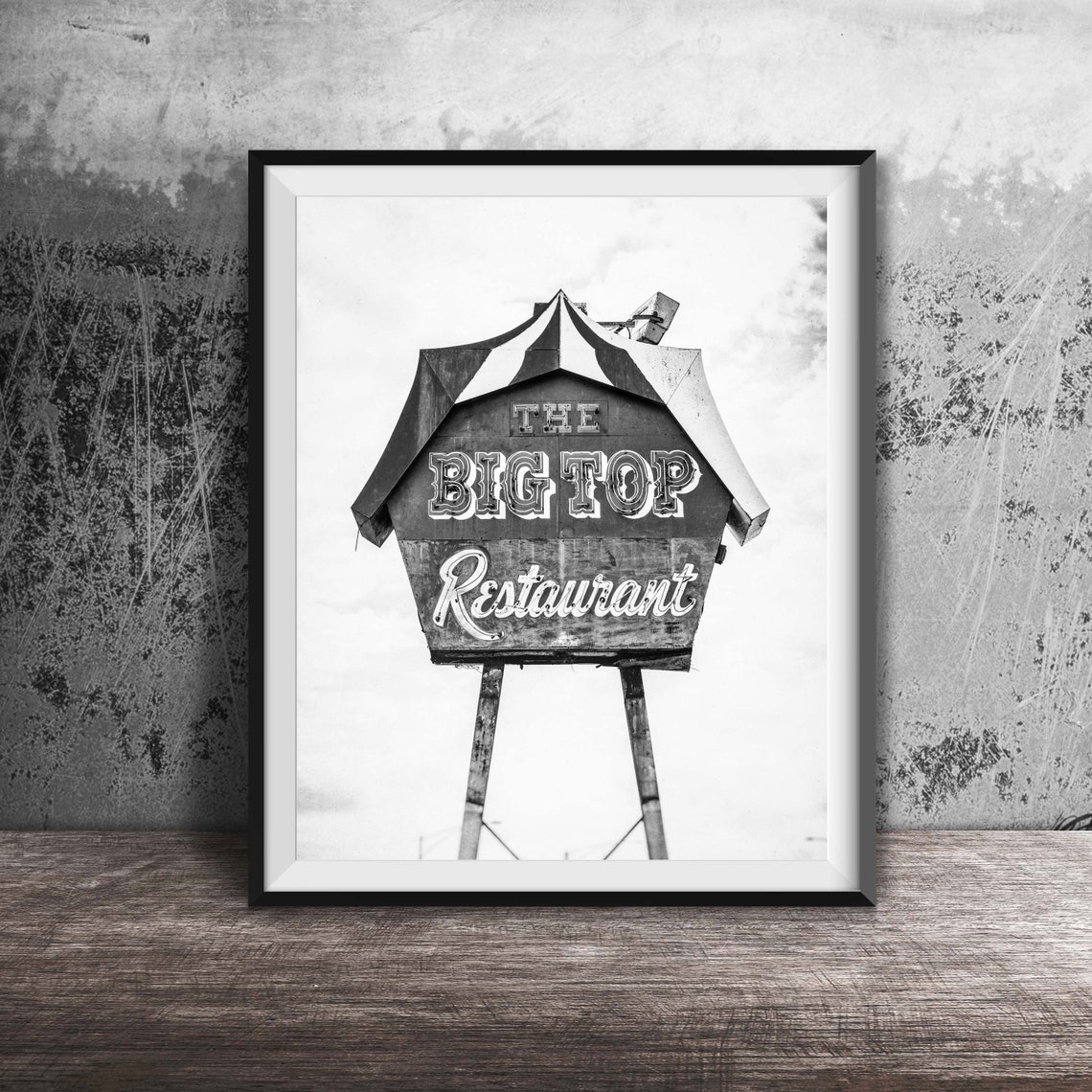 The Big Top Restaurant Vintage Circus Tent Roadside Sign Poster - Image 2