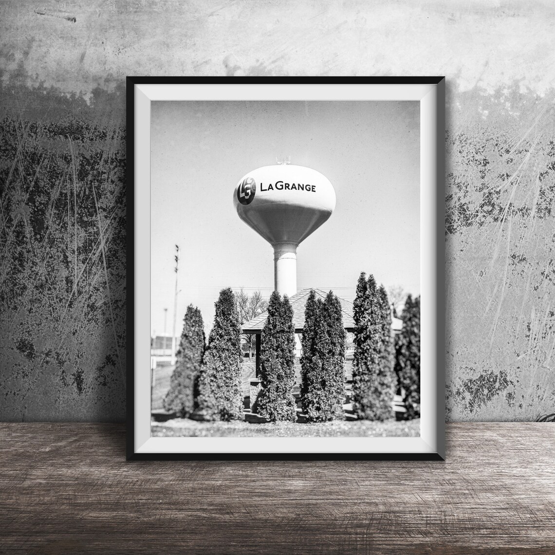 La Grange Illinois Water Tower Under Blue Sky Photography Poster - Image 2