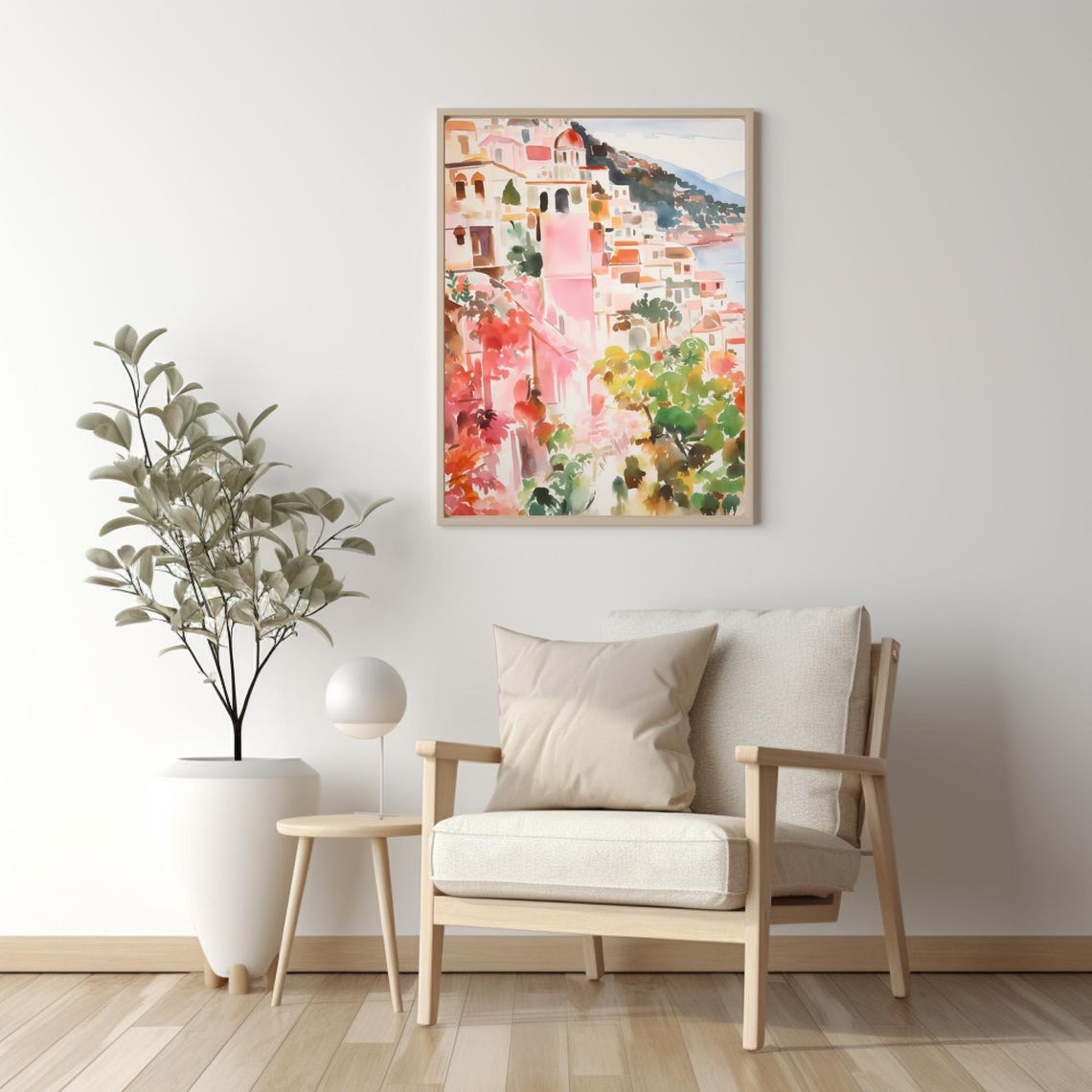 Cinque Terre Italian Coast Watercolor Travel Poster - Image 2