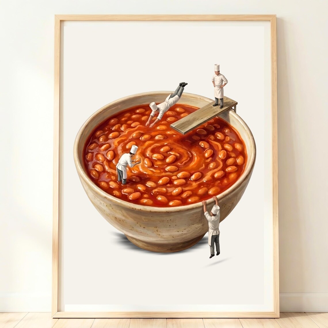 Baked Beans Kitchen Decor, Funny Poster Print