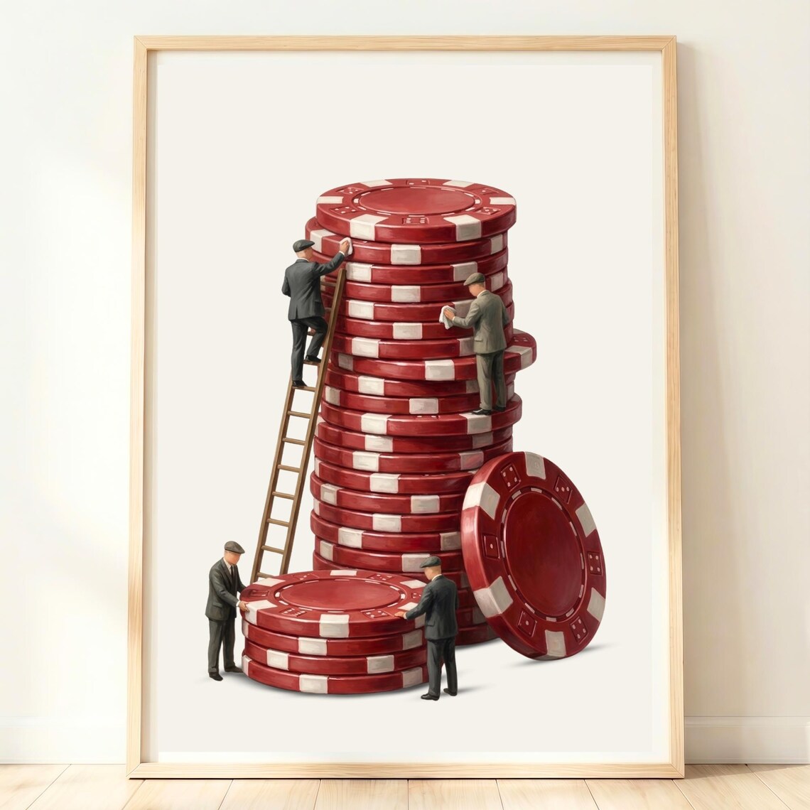 Poker Wall Art, Casino Gaming Game Night Art Print