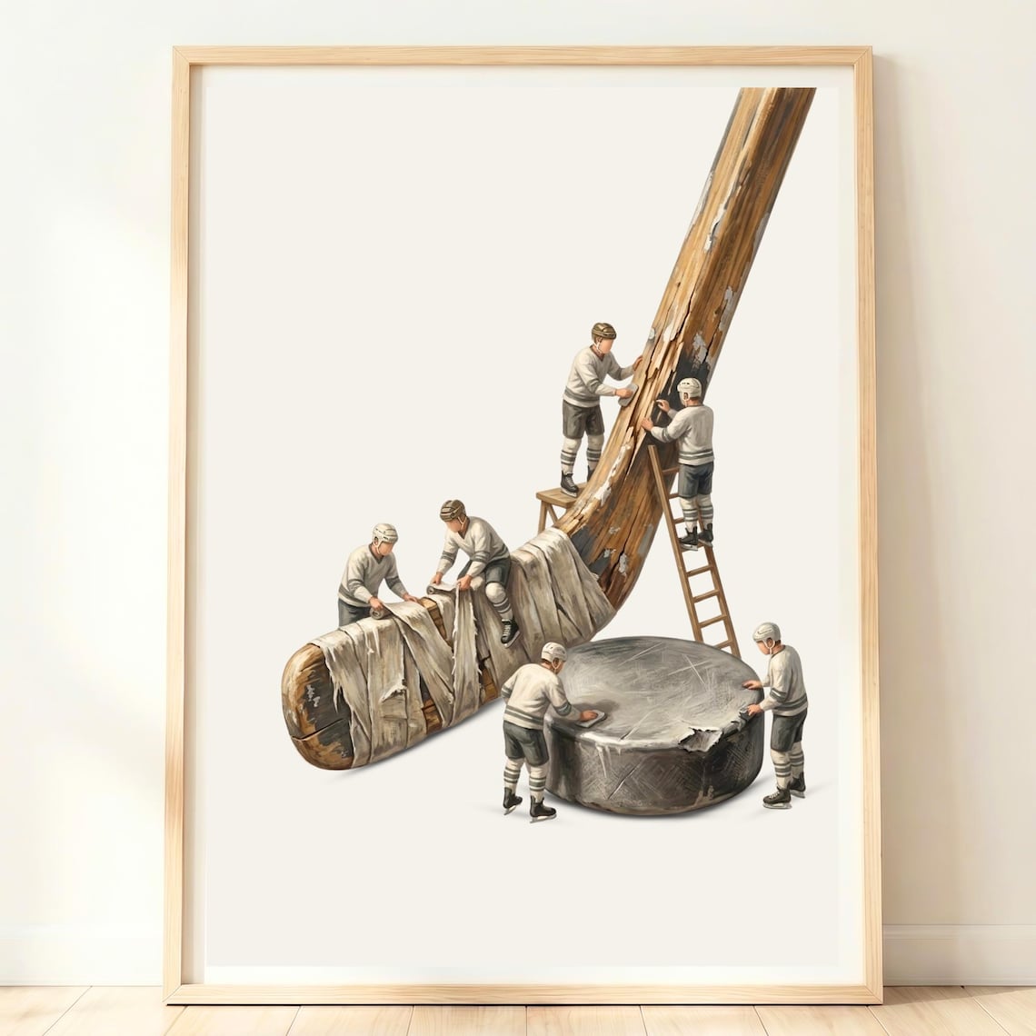 Ice Hockey Art Print, Sports Decor For Boys Room