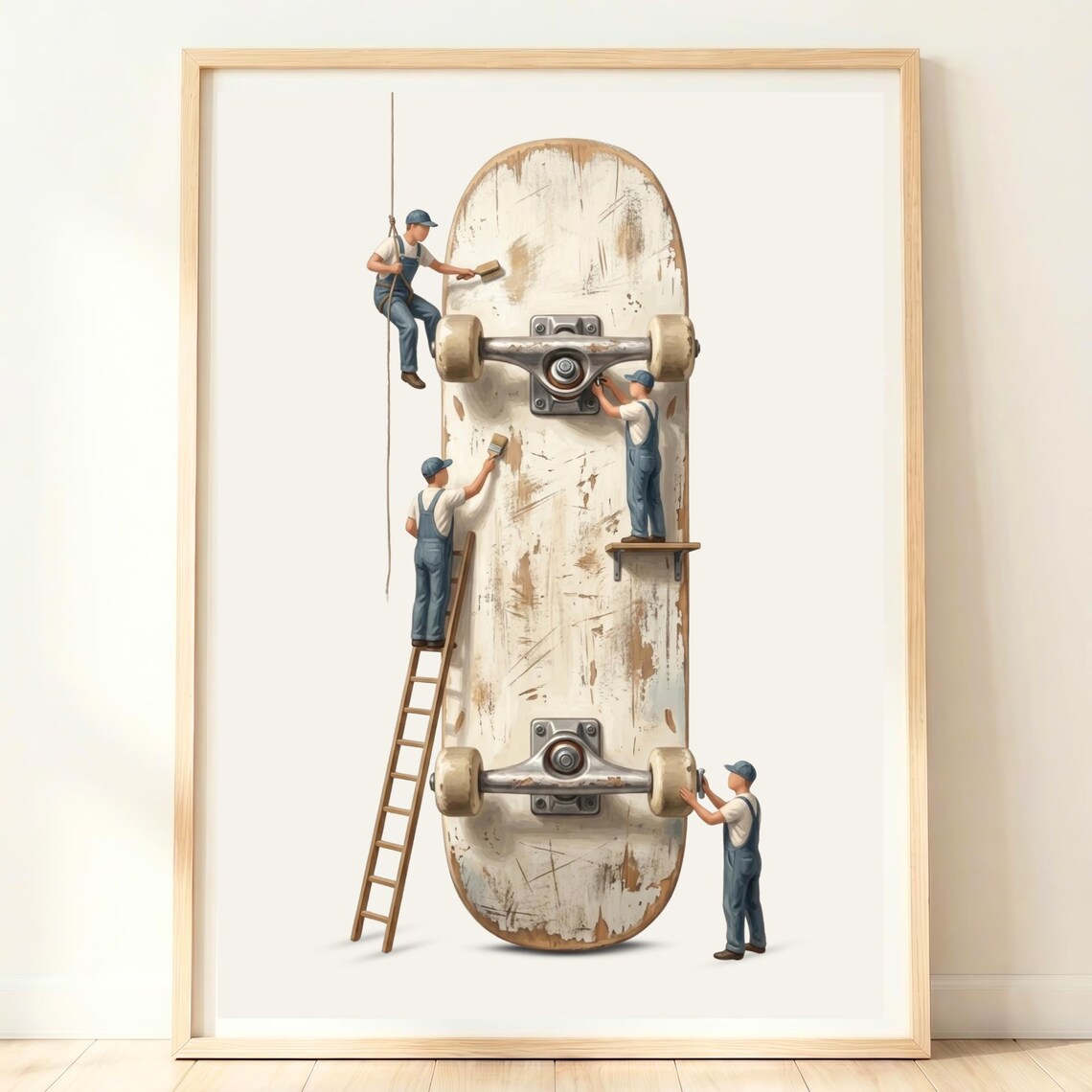 Skater Bedroom Wall Art Print, Teen Room Decor