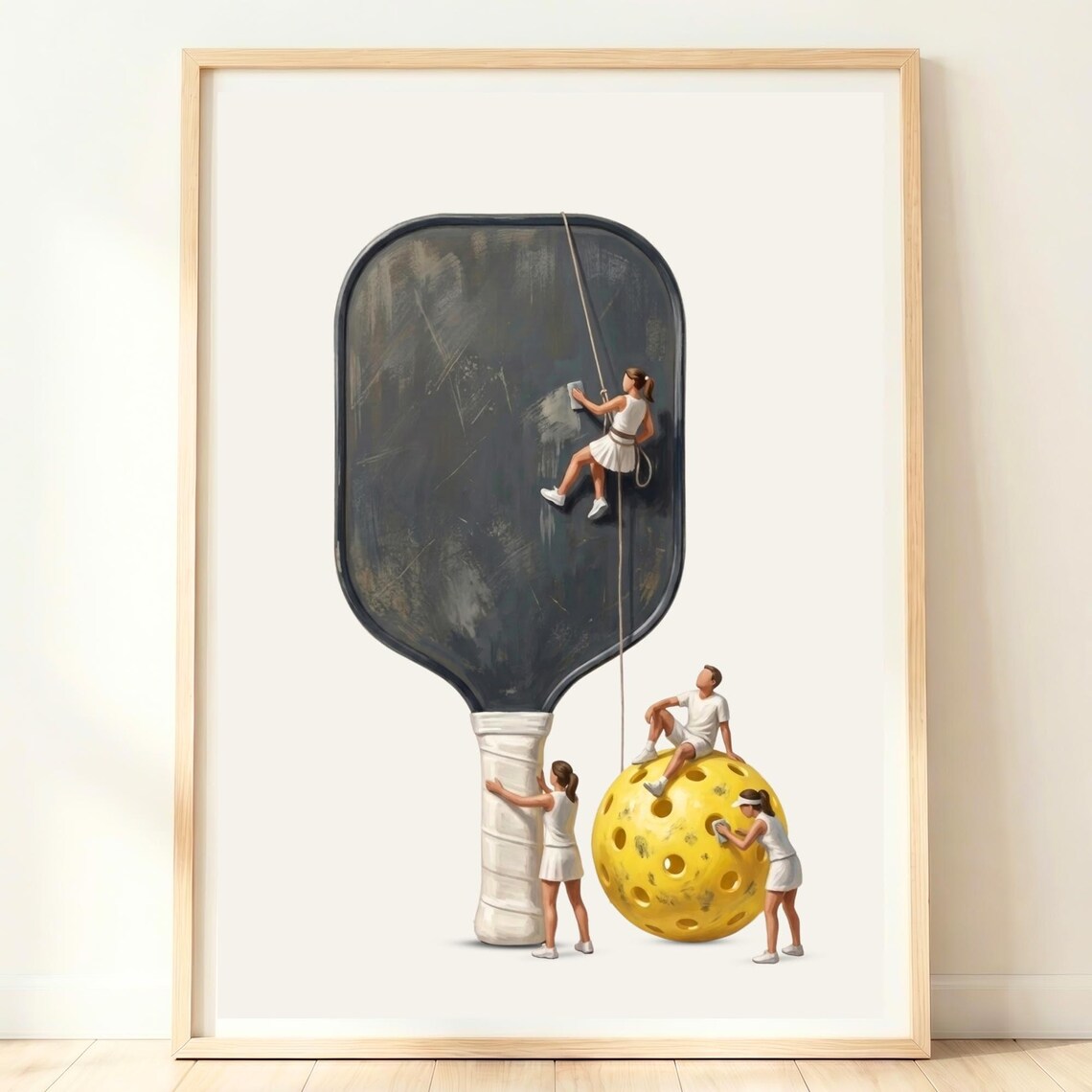 Pickleball Sports Decor Whimsical Sport Art Print