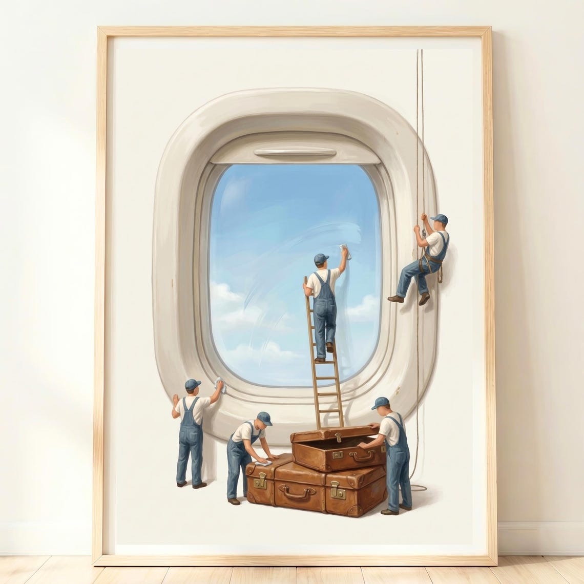 Travel Wall Art Airplane Window Print Wanderlust Decor Sky View Artwork Adventure