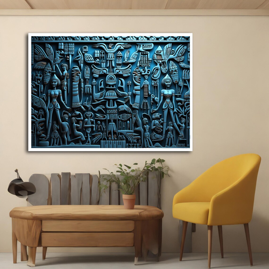 Hieroglyph Painting Historical Art Print - Image 4