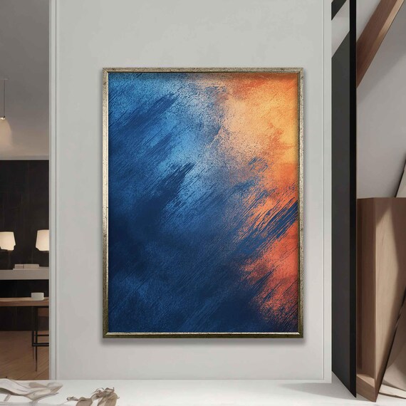 Mark Rothko Orange And Blue Abstract Colorful Mixed Framed Wall Art For Your Home And Office Modern Minimal Art