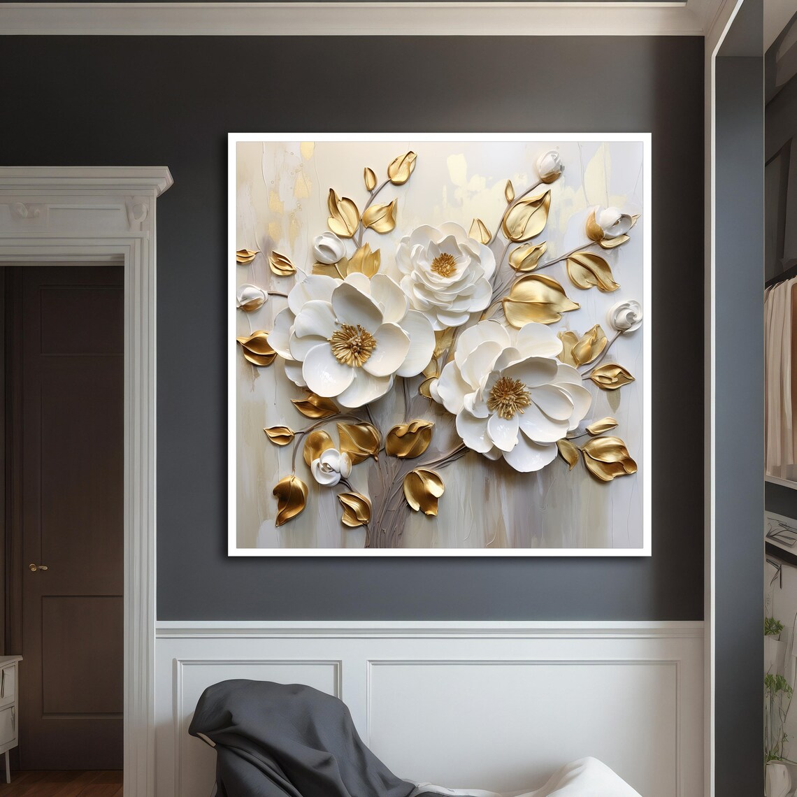 Modern Flower Painting Art Print for Home and Office - Image 2