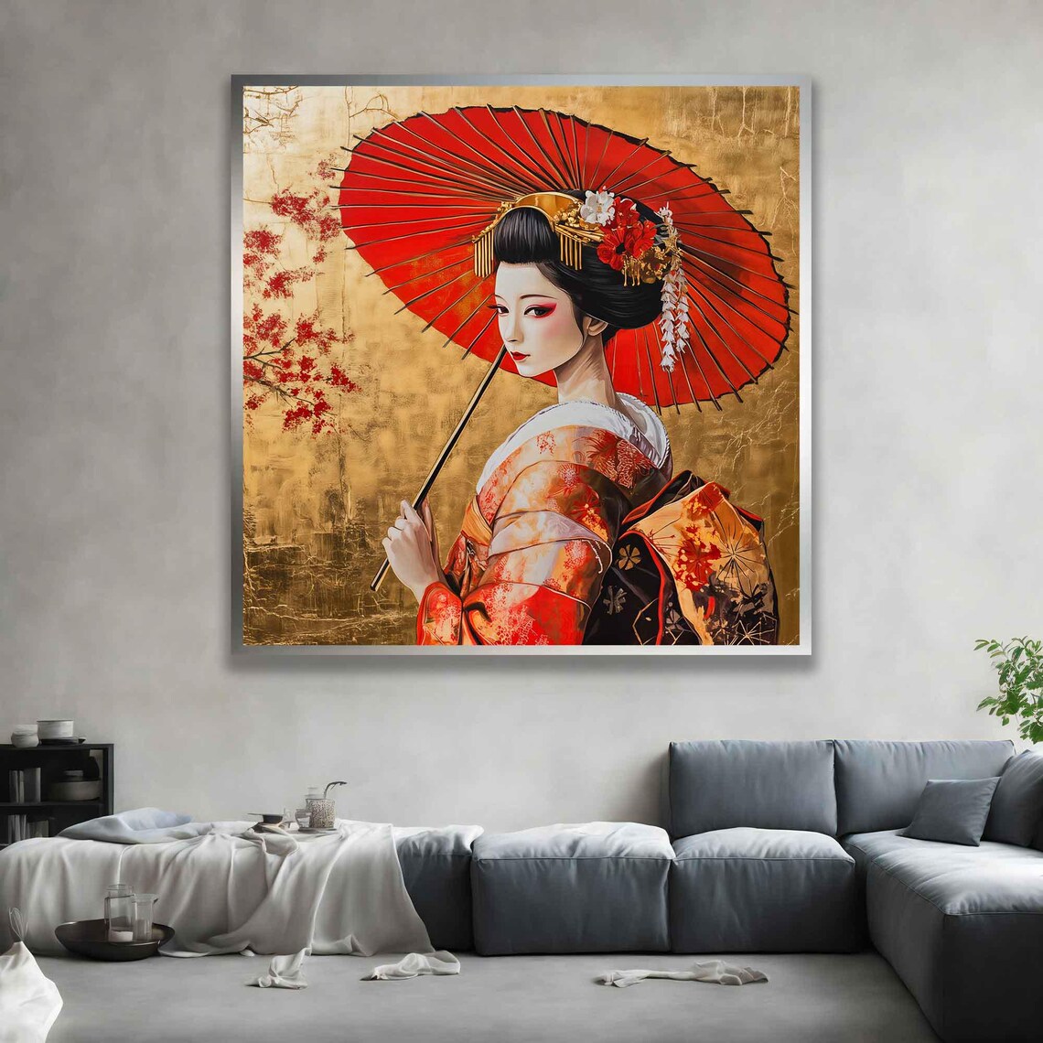 Geisha Umbrella Traditional Japanese Art Print - Image 4
