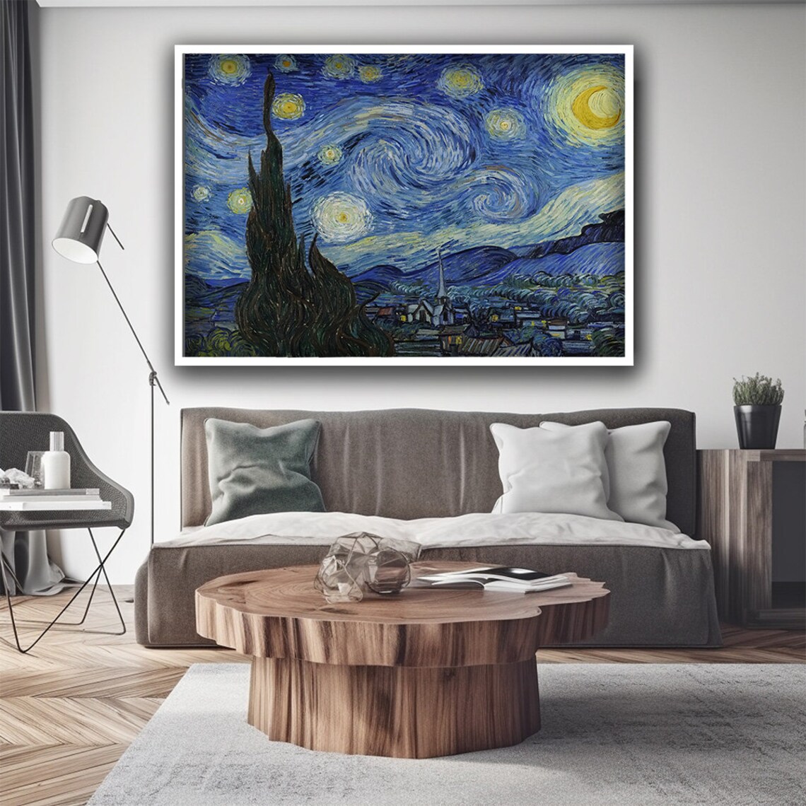 Van Gogh's Starry Night Art Print, Night Sky Reproduction - Image 3