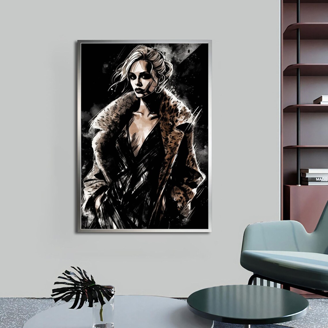 Abstract Woman Oil Painting, Modern Art Print - Image 4