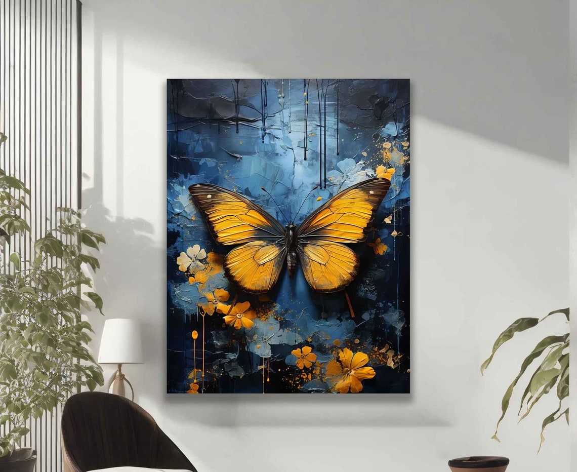 Butterfly Abstract Art Butterfly Painting Butterfly Wall Art Modern Wall Art Butterfly