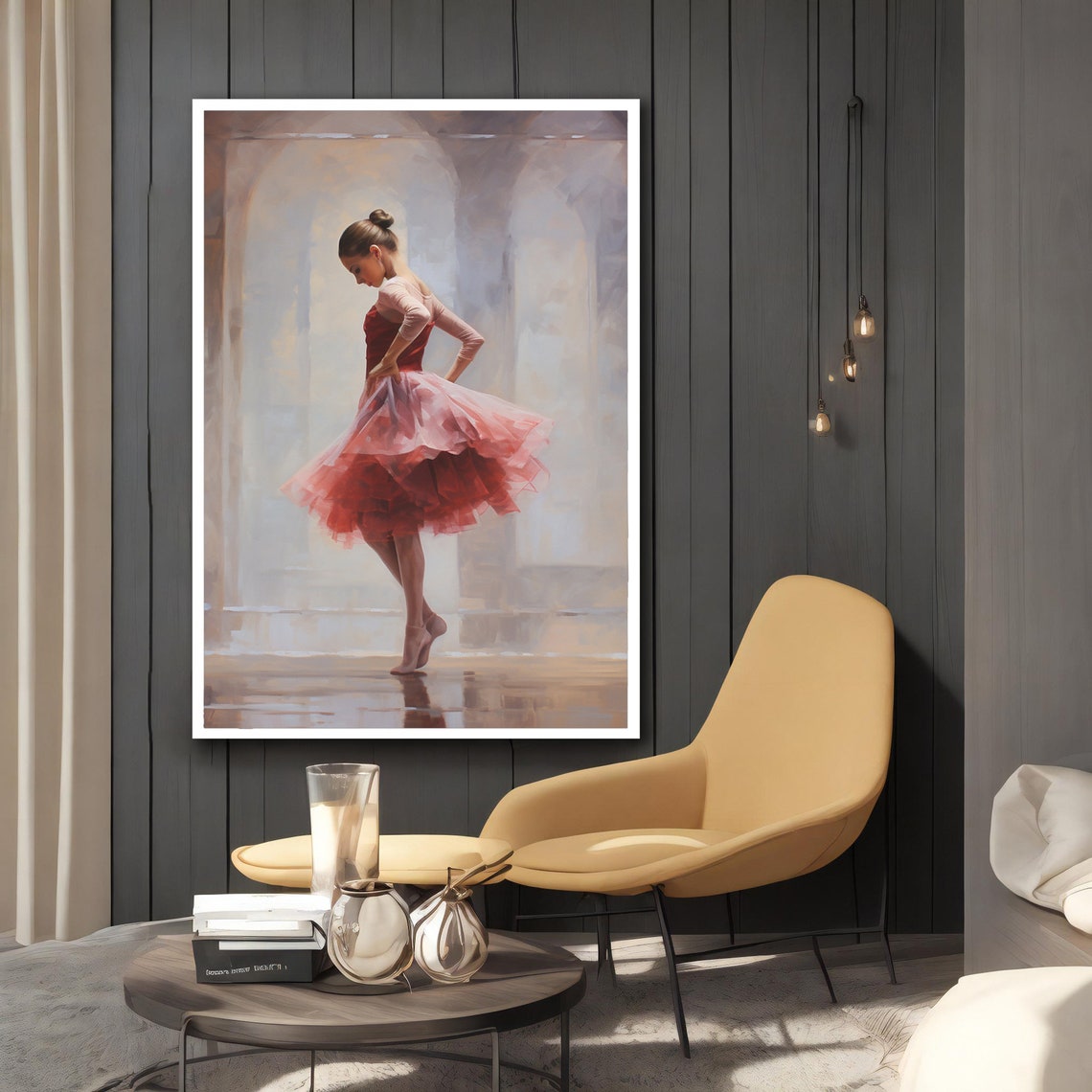 Ballerina Painting Dance Poster With Different Frame Options For Your Home And Office Modern Decor Ideas - Image 2