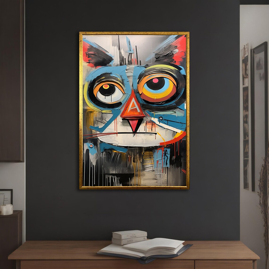 Abstract Graffiti Cat Art Print, Modern Decor - Image 5