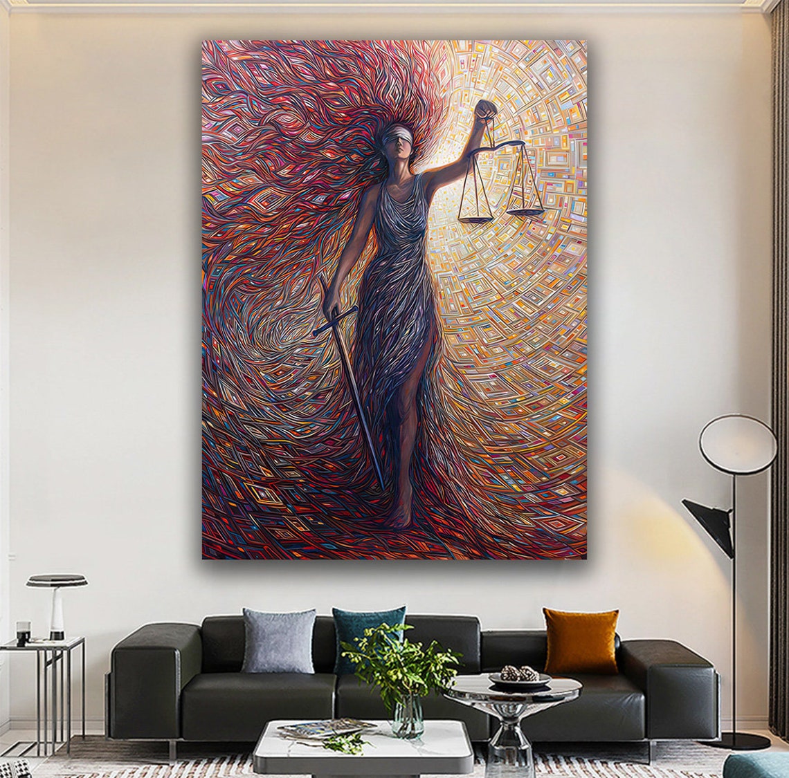 Goddess Of Justice Art Print Goddess Art Print Scales Of Justice Art Scales Of Justice Wall Art Women Wall Decor - Image 4